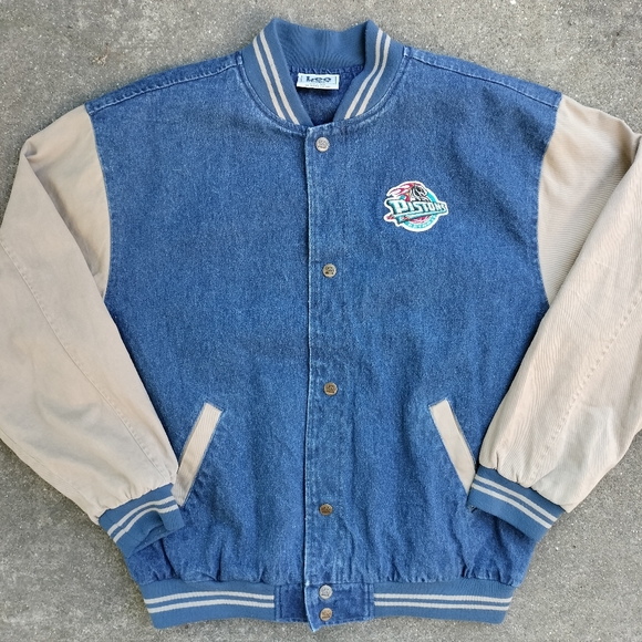 Lee Sport Jackets & Coats Vintage Detroit Pistons Nba Teal Logo Lee